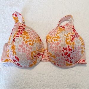 Cacique Underwire Molded Cup Watercolor Print Bra - 44DD